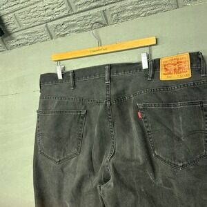 Levi Strauss 550 Black Washed Denim Jeans Mens W42 L30 Relaxed Fit